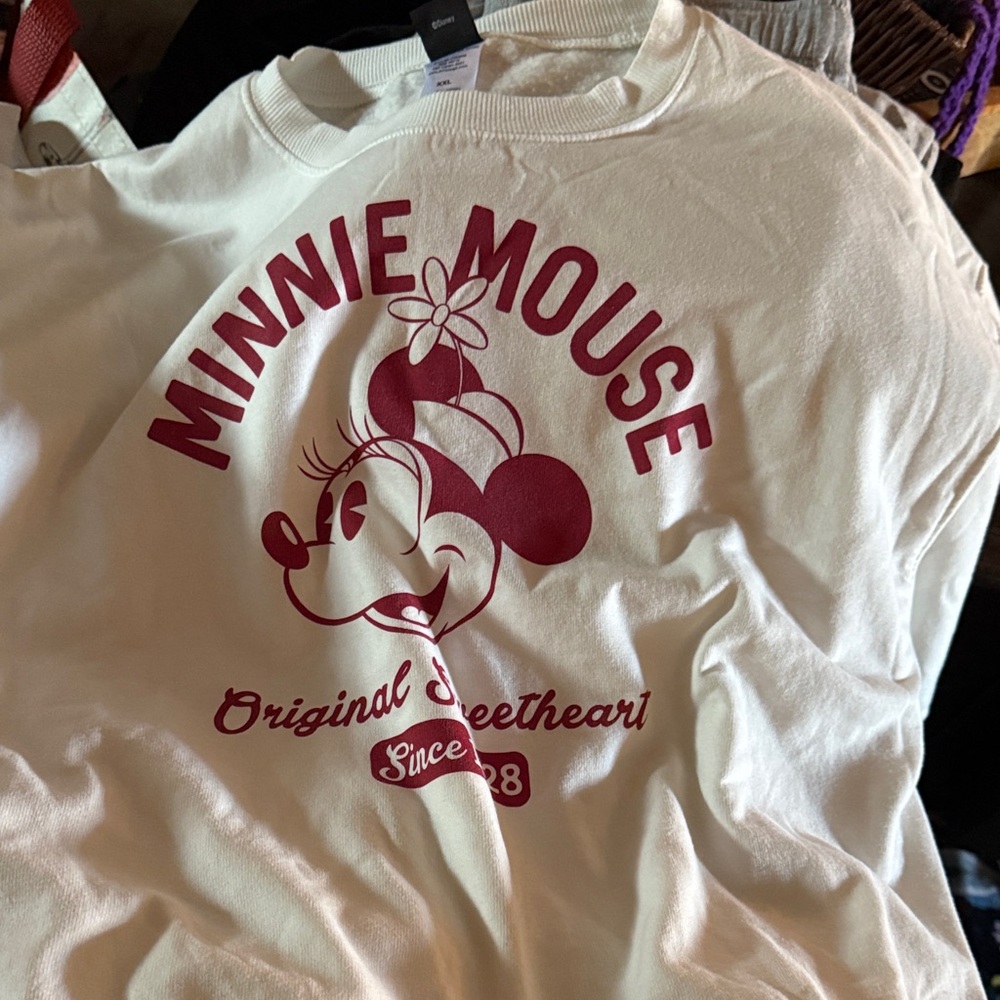 Disney Minnie Mouse Cream and Red sweatshirt